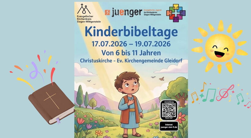 Kinderbibeltage vom 17.07. - 19.07.2026, f&uuml;r Kinder von 6 - 11 Jahren.